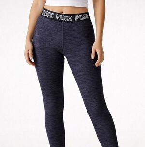Victoria's Secret PINK PINK Ultimate Leggings XS Gray Logo Waistband